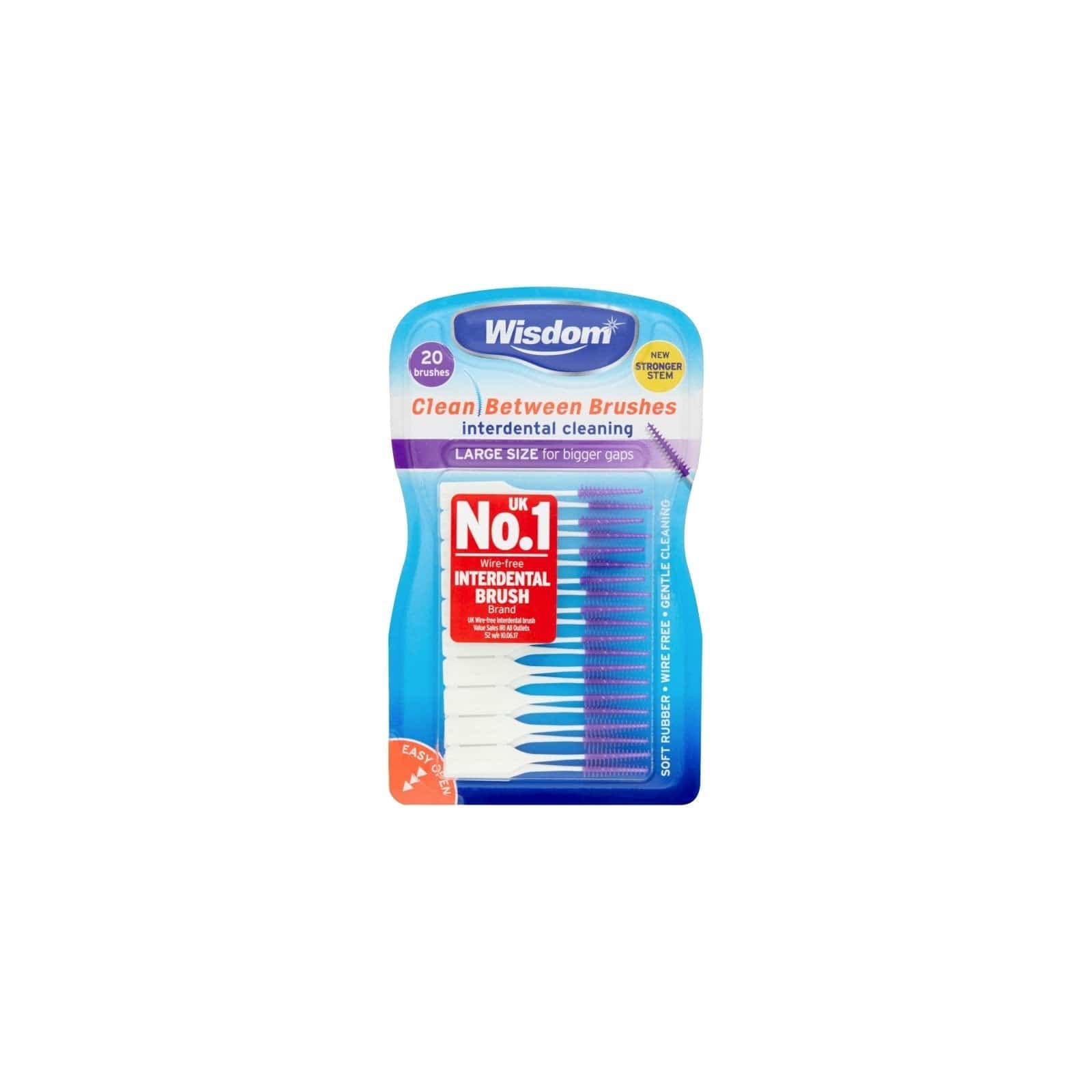 Wisdom Clean Between Interdental Brushes Large (Purple) 20's