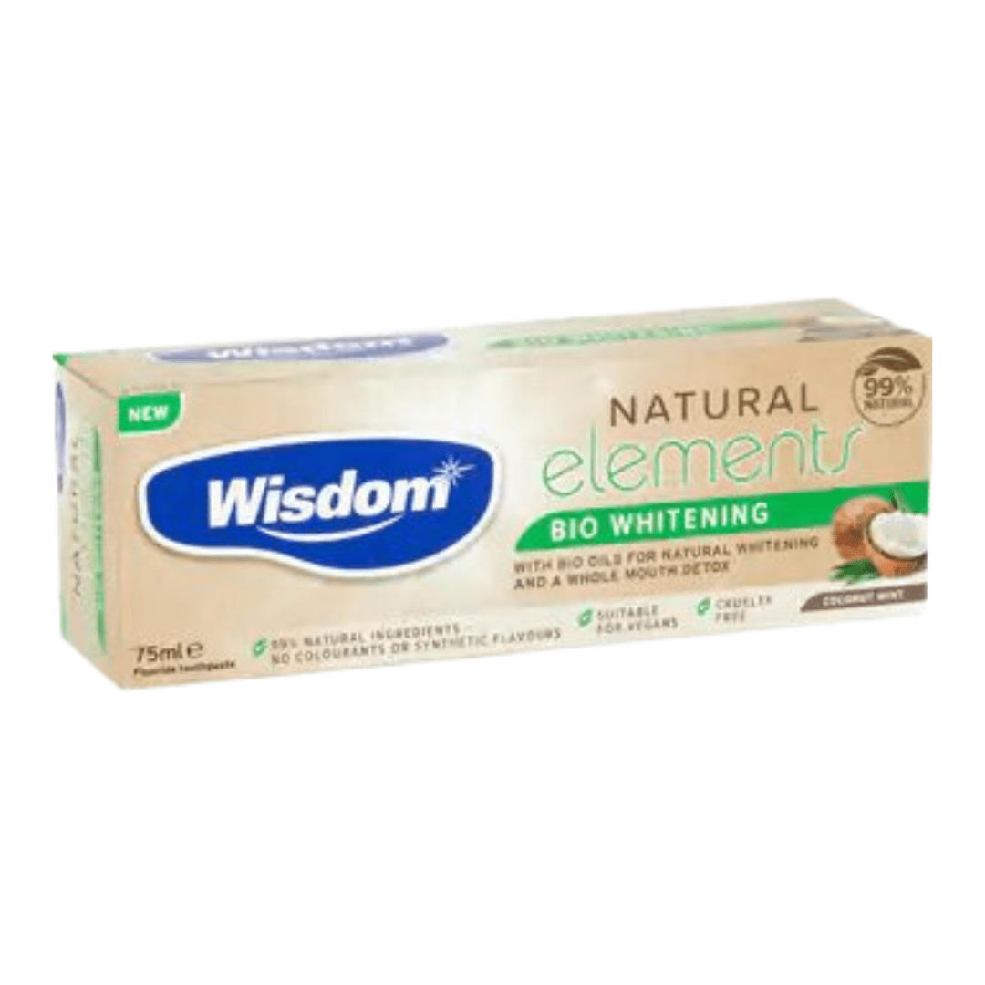 Wisdom Natural Elements Coconut Oil & Whitening Toothpaste 75ml