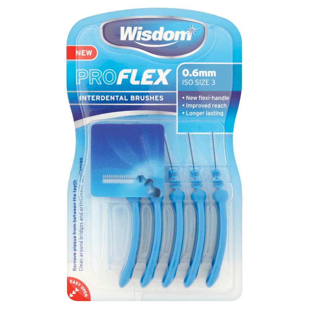 Wisdom Proflex Interdental Brushes 0.6mm 5 Pack